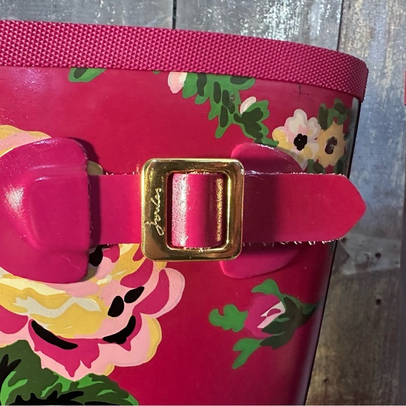 Women’s Joules Size 10 Welly-Print Tall Pink Floral Rain Boots - Picture 11 of 13